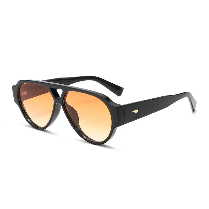 Retro Double Bridge Pilot Sunglasses