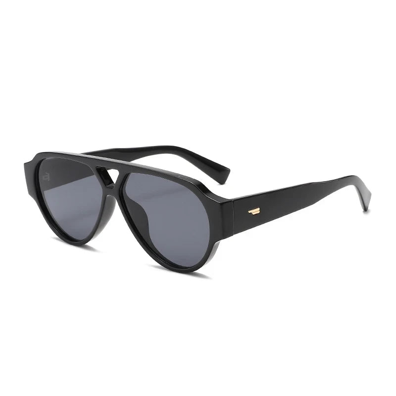 Retro Double Bridge Pilot Sunglasses